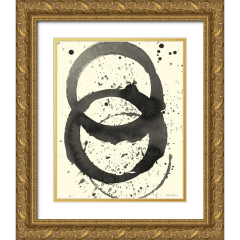 Astro Burst IV Gold Ornate Wood Framed Art Print with Double Matting by Lam, Vanna