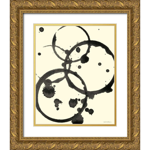 Astro Burst V Gold Ornate Wood Framed Art Print with Double Matting by Lam, Vanna
