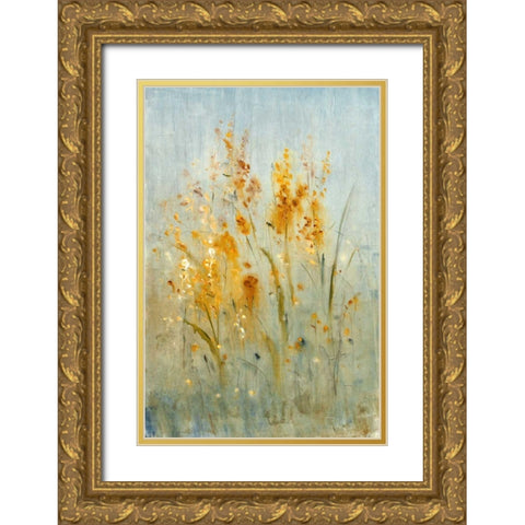 Spray of Wildflowers I Gold Ornate Wood Framed Art Print with Double Matting by OToole, Tim