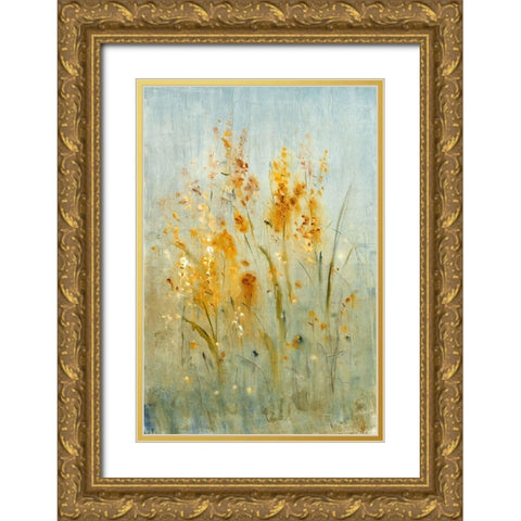 Spray of Wildflowers I Gold Ornate Wood Framed Art Print with Double Matting by OToole, Tim