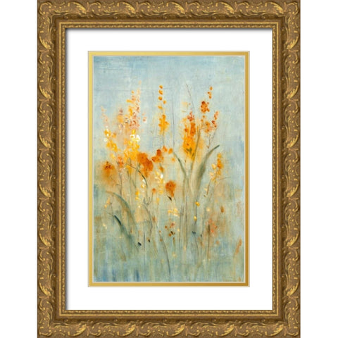 Spray of Wildflowers II Gold Ornate Wood Framed Art Print with Double Matting by OToole, Tim