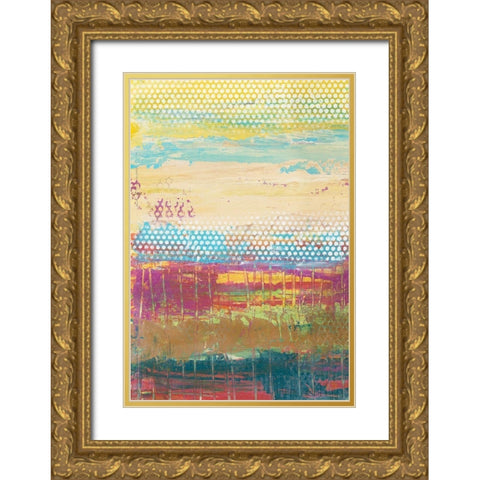 Pixel Plane I Gold Ornate Wood Framed Art Print with Double Matting by Goldberger, Jennifer