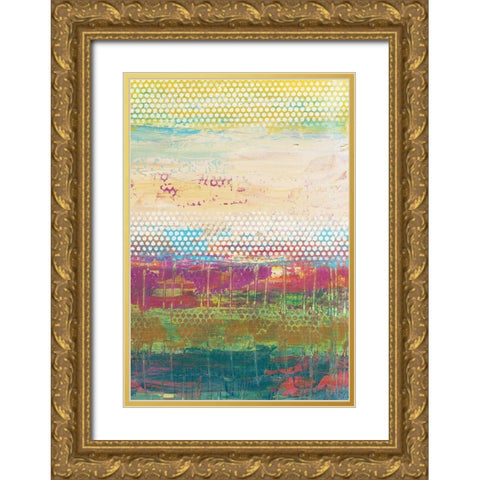 Pixel Plane II Gold Ornate Wood Framed Art Print with Double Matting by Goldberger, Jennifer