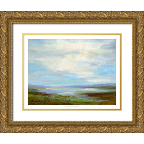Looking North Gold Ornate Wood Framed Art Print with Double Matting by Finch, Sheila
