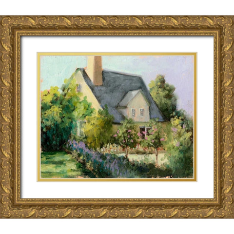 Cotswold Cottage I Gold Ornate Wood Framed Art Print with Double Matting by Weber, Mary Jean