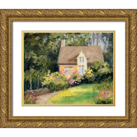 Cotswold Cottage III Gold Ornate Wood Framed Art Print with Double Matting by Weber, Mary Jean