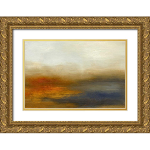 Fiery II Gold Ornate Wood Framed Art Print with Double Matting by Gordan, Sharon