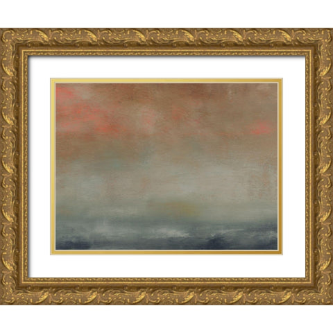 Luminous I Gold Ornate Wood Framed Art Print with Double Matting by Gordon, Sharon