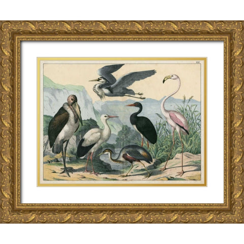 Water Guardians Gold Ornate Wood Framed Art Print with Double Matting by Unknown