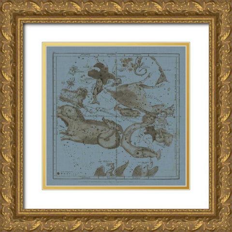 Zodiac I Gold Ornate Wood Framed Art Print with Double Matting by Evans, W.G.