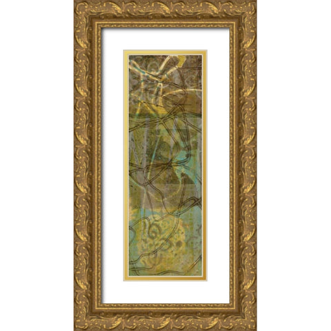 Safari Abstract II Gold Ornate Wood Framed Art Print with Double Matting by Goldberger, Jennifer