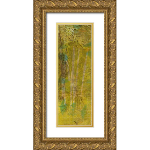 Bamboo Press I Gold Ornate Wood Framed Art Print with Double Matting by Goldberger, Jennifer