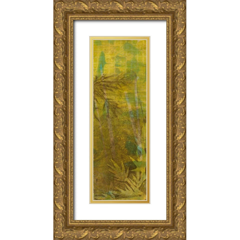 Bamboo Press II Gold Ornate Wood Framed Art Print with Double Matting by Goldberger, Jennifer