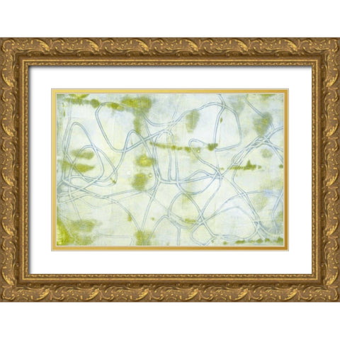 String Theory II Gold Ornate Wood Framed Art Print with Double Matting by Goldberger, Jennifer