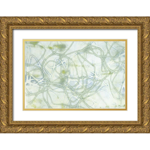 String Theory III Gold Ornate Wood Framed Art Print with Double Matting by Goldberger, Jennifer