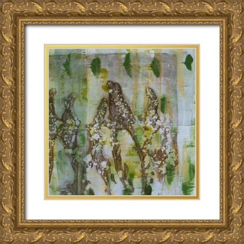 Flower Field II Gold Ornate Wood Framed Art Print with Double Matting by Goldberger, Jennifer