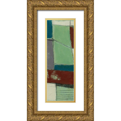 Deconstructed IV Gold Ornate Wood Framed Art Print with Double Matting by Goldberger, Jennifer