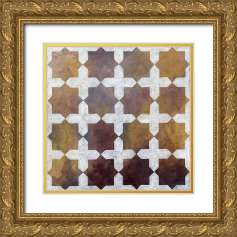 Royal Pattern III Gold Ornate Wood Framed Art Print with Double Matting by Meagher, Megan
