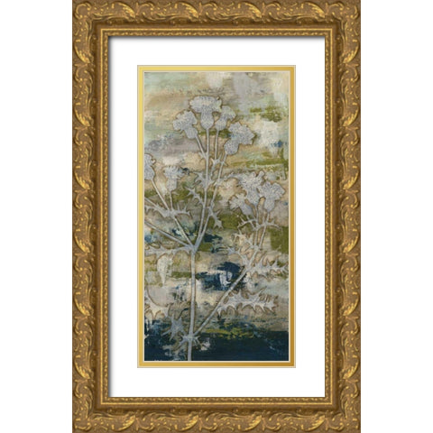 Gossamer Blooms I Gold Ornate Wood Framed Art Print with Double Matting by Meagher, Megan