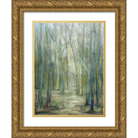 Crossroad I Gold Ornate Wood Framed Art Print with Double Matting by Crawford, Beverly