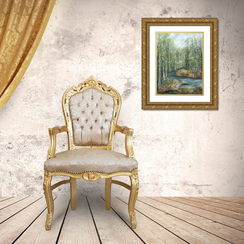 Adventure I Gold Ornate Wood Framed Art Print with Double Matting by Crawford, Beverly