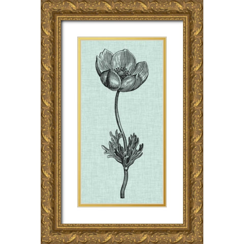 Celadon Beauty I Gold Ornate Wood Framed Art Print with Double Matting by Vision Studio