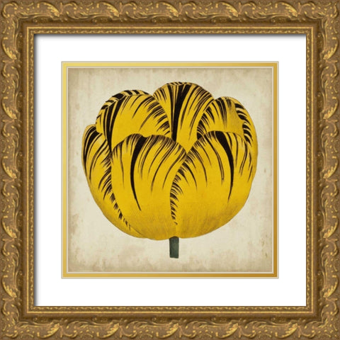 Pop Floral I Gold Ornate Wood Framed Art Print with Double Matting by Vision Studio