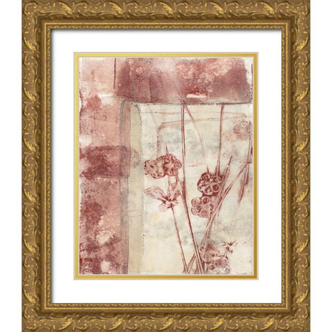 Framed Blossoms I Gold Ornate Wood Framed Art Print with Double Matting by Goldberger, Jennifer