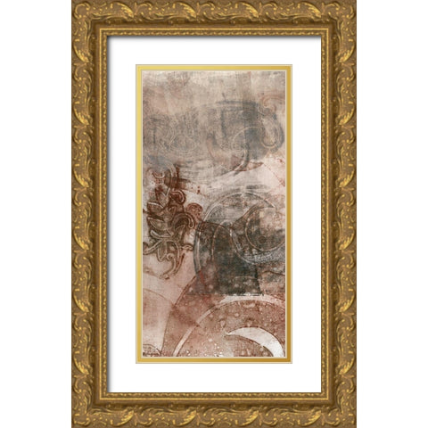 Layered Filigree I Gold Ornate Wood Framed Art Print with Double Matting by Goldberger, Jennifer