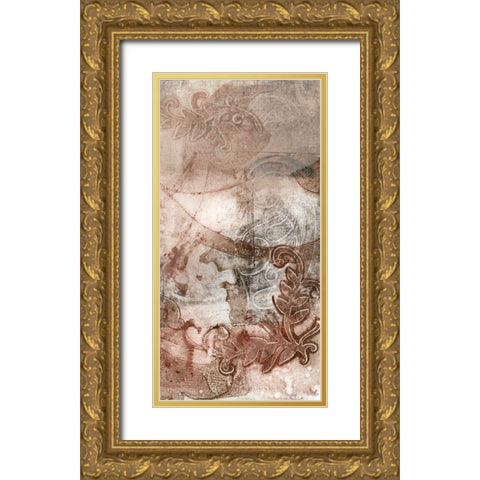 Layered Filigree II Gold Ornate Wood Framed Art Print with Double Matting by Goldberger, Jennifer