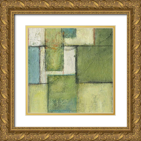 Green Space II Gold Ornate Wood Framed Art Print with Double Matting by Crawford, Beverly