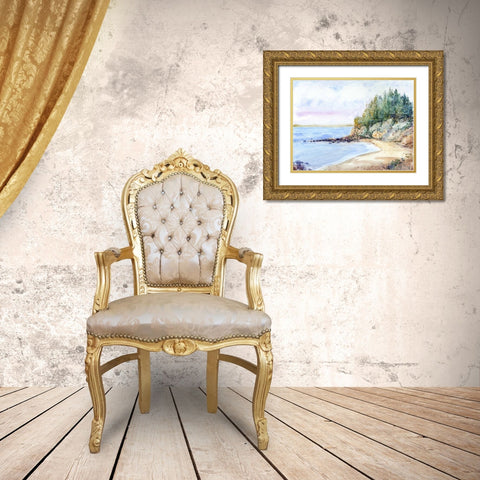Shore Line II Gold Ornate Wood Framed Art Print with Double Matting by OToole, Tim