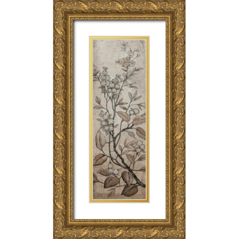 Branch and Blossoms I Gold Ornate Wood Framed Art Print with Double Matting by OToole, Tim