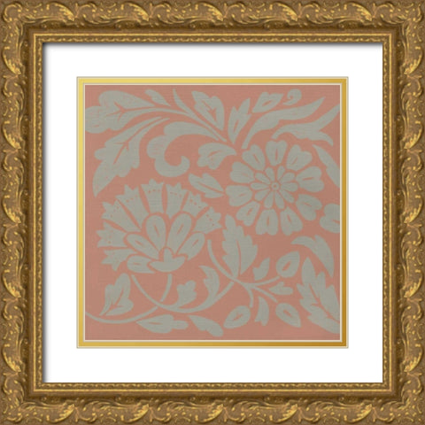 Ginter Coral II Gold Ornate Wood Framed Art Print with Double Matting by Zarris, Chariklia