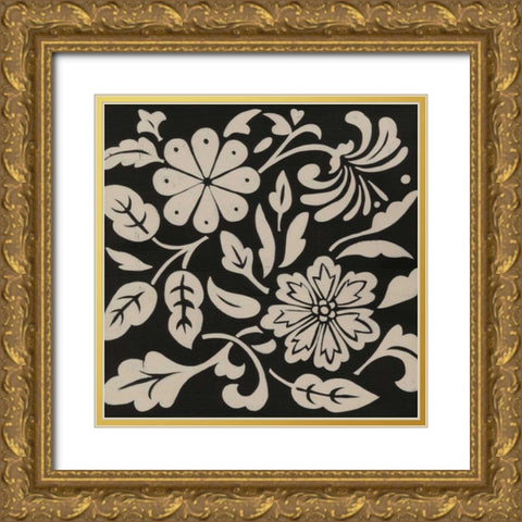 Ginter Charcoal I Gold Ornate Wood Framed Art Print with Double Matting by Zarris, Chariklia