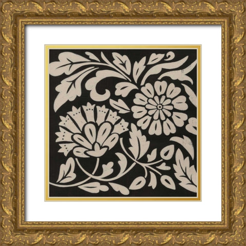 Ginter Charcoal II Gold Ornate Wood Framed Art Print with Double Matting by Zarris, Chariklia