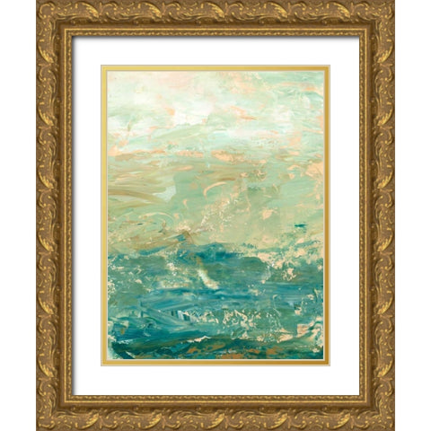 Ocean Horizon Gold Ornate Wood Framed Art Print with Double Matting by Harper, Ethan