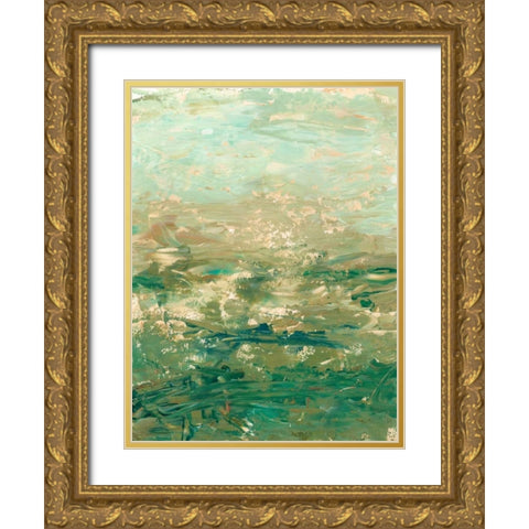 Mountain Horizon Gold Ornate Wood Framed Art Print with Double Matting by Harper, Ethan