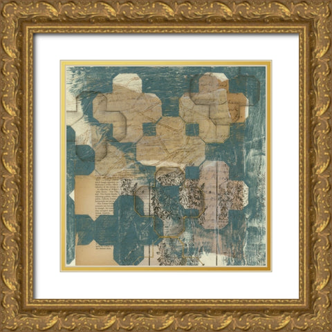 Deconstructed Quatrefoil II Gold Ornate Wood Framed Art Print with Double Matting by Goldberger, Jennifer