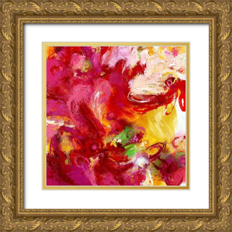 Twirl Me Gold Ornate Wood Framed Art Print with Double Matting by Bothne, Janet