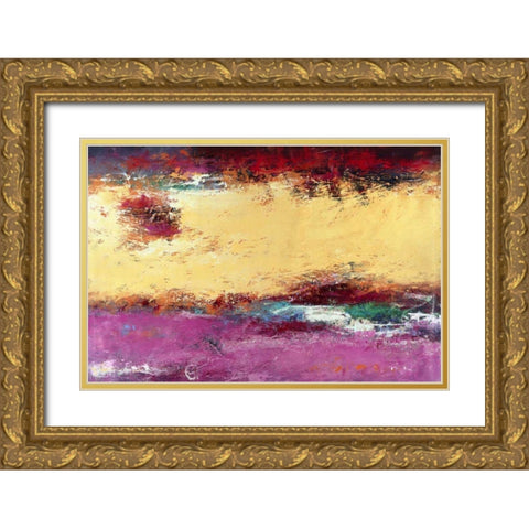 A Bridge to Joy Gold Ornate Wood Framed Art Print with Double Matting by Bothne, Janet