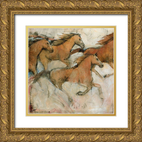 Horse Fresco I Gold Ornate Wood Framed Art Print with Double Matting by OToole, Tim