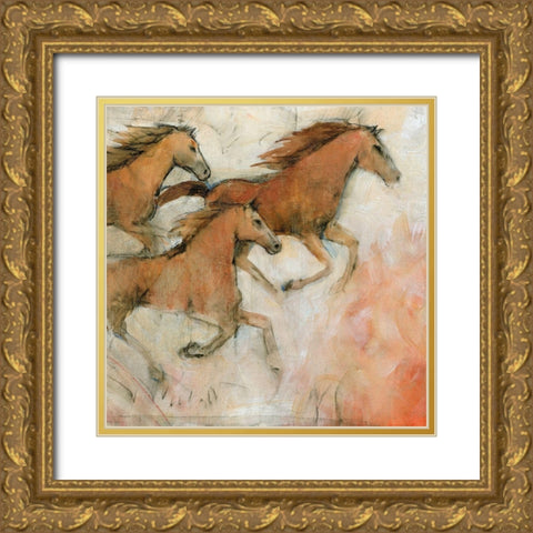 Horse Fresco II Gold Ornate Wood Framed Art Print with Double Matting by OToole, Tim