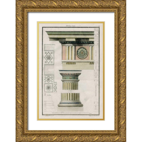 The Doric Order Gold Ornate Wood Framed Art Print with Double Matting by Richardson