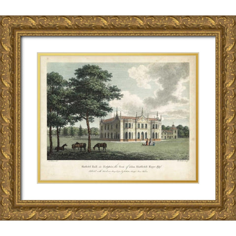 Watts Views III Gold Ornate Wood Framed Art Print with Double Matting by Watts, W.