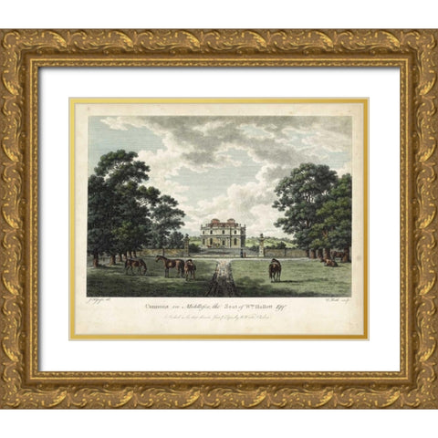 Watts Views VI Gold Ornate Wood Framed Art Print with Double Matting by Watts, W.
