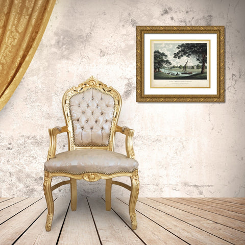 Watts Views VII Gold Ornate Wood Framed Art Print with Double Matting by Watts, W.