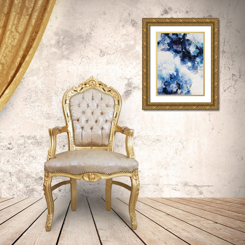 Glacier Blue III Gold Ornate Wood Framed Art Print with Double Matting by Douglass, Farrell