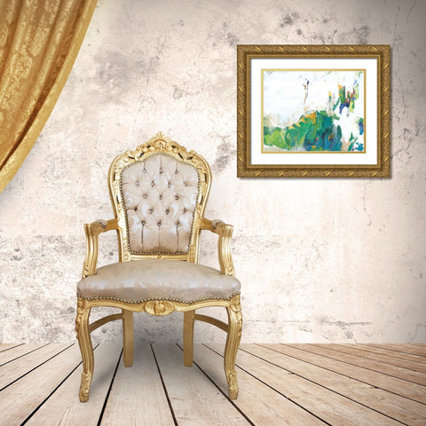 Hints of Spring Gold Ornate Wood Framed Art Print with Double Matting by Circle Art Group