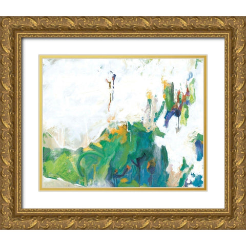 Hints of Spring Gold Ornate Wood Framed Art Print with Double Matting by Circle Art Group